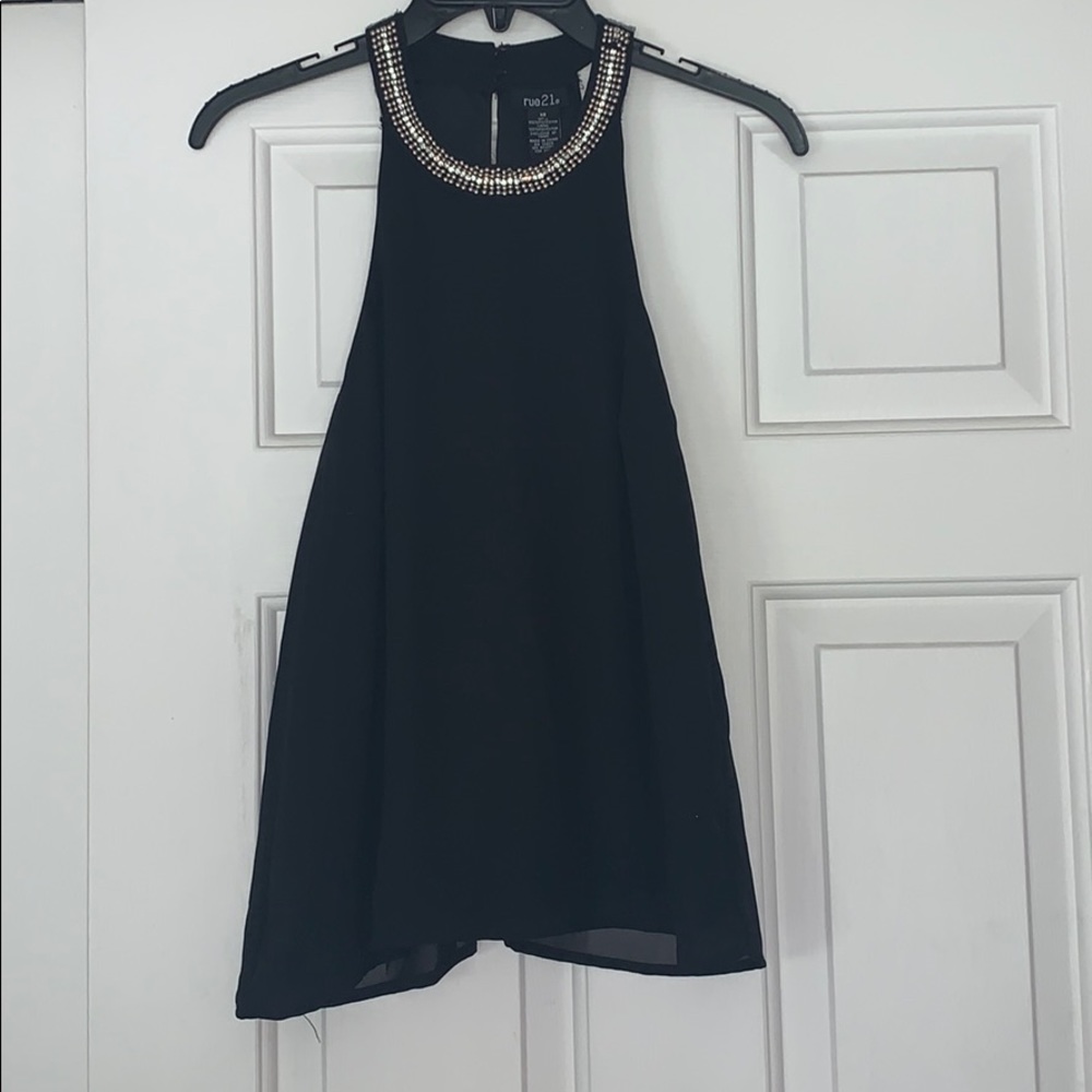 Formal looking black tank